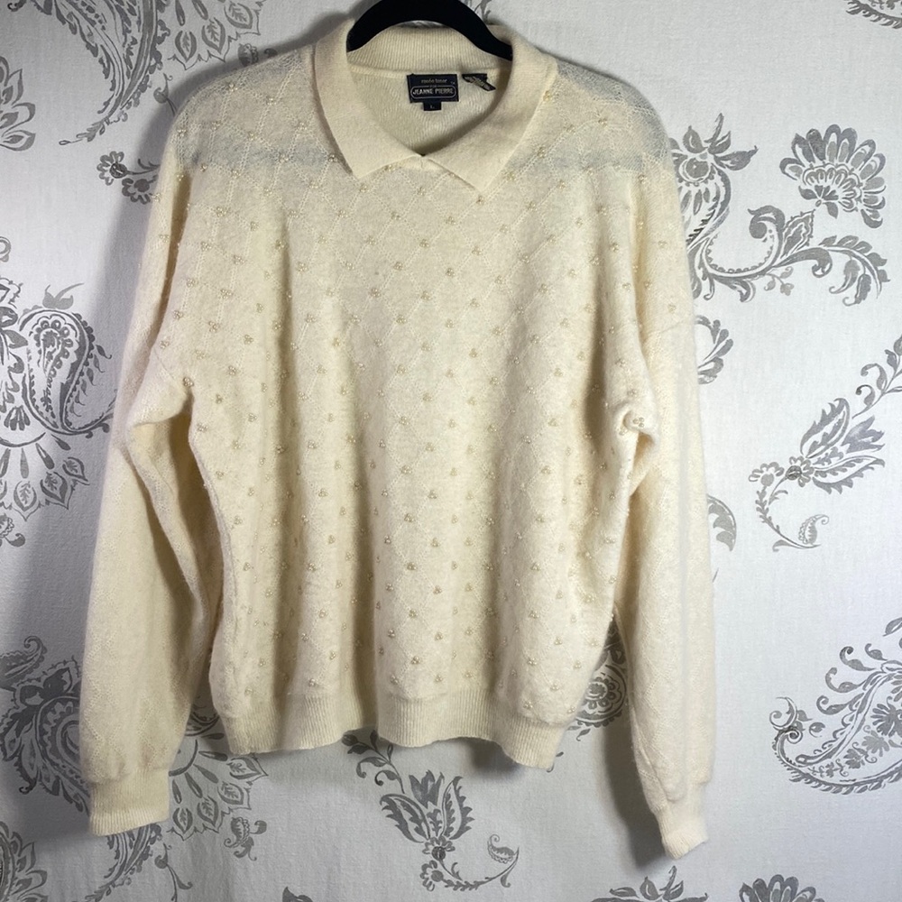 Vintage Renee tener for Jeanne Pierre lambs wool‎ sweater
